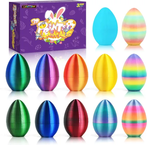 Miniatura 9 de Juego de 12 dragones impresos en 3D, cesta de Pascua, regalos para niños y niños, dragones flexibles articulados de 4.4 a 6 pulgadas, decoración