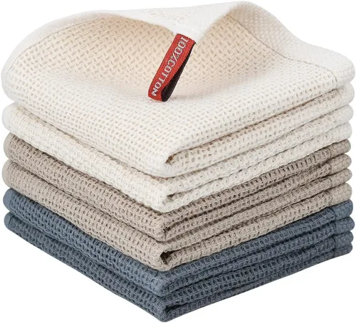 Miniatura 62 de Nialnant - Toalla de cocina 100% algodón, tejido gofre, suave, absorbente y de secado rápido, toallas para secar platos, trapos de limpieza - Multi