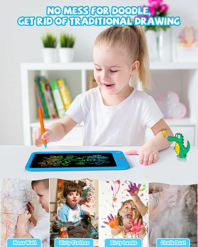 Miniatura 4 de KOKODI Tableta de escritura LCD para niños de 10 pulgadas, juguetes para niños y niñas de 3, 4, 5, 6, 7, 8 años, tablero de garabatos colorido
