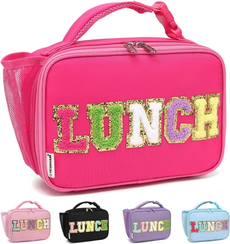 Miniatura 29 de GYEUKHAM Lonchera Aislada para la Escuela, Bolsas de Almuerzo Térmicas Reutilizables Duraderas Congelables para Niños Niñas Hombres Mujeres - azul