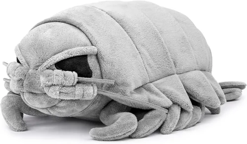 Miniatura 2 de FRANKIEZHOU Juguete de peluche isópodo gigante realista, animal de peluche, 12 pulgadas, animal de peluche de artrópodos, suave Bathynomus