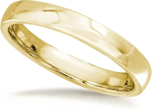 Miniatura 2 de Kobelli Anillo de boda de oro macizo pulido de alta calidad de oro amarillo de 14 quilates 0108in