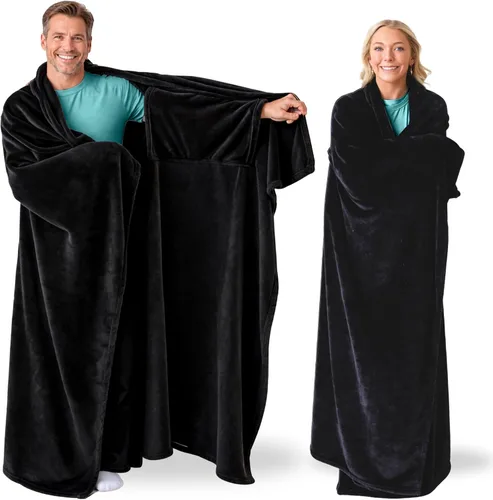 Miniatura 10 de Super Blanky Wearable Blankets for Women and Men, Graduation Day Gift for Her, Fathers Day Gift, Wife Birthday Gifts Ideas Azul Aurora