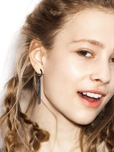 Miniatura 5 de Hicarer 20 aretes colgantes de acero inoxidable para hombre, aretes de aro con bisagras Kpop