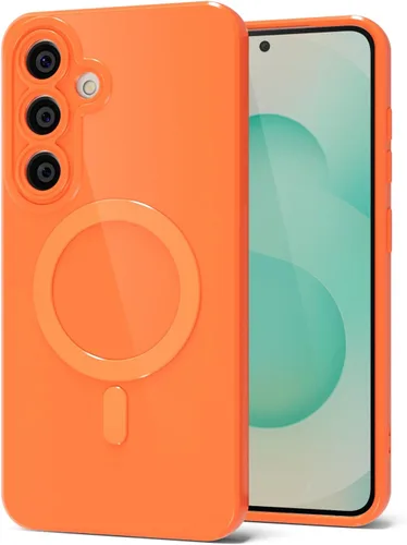Miniatura 146 de Svanove para Samsung Galaxy S22 Funda de teléfono de silicona magnética, compatible con Magsafe, linda para mujeres, brillante color brillante, gel