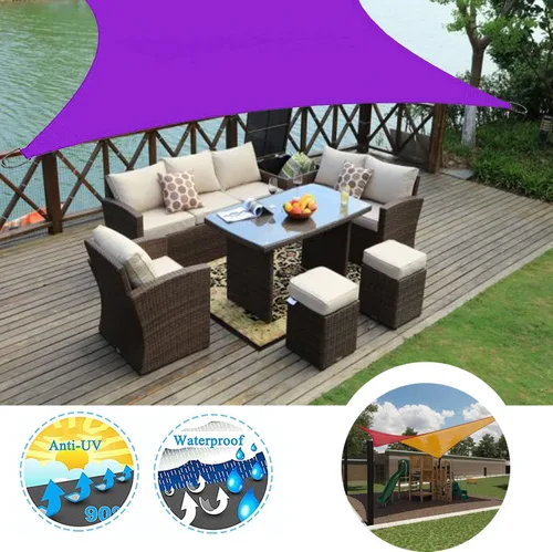 Miniatura 17 de Toldo tipo vela para exteriores, 10 x 20 pies, vela impermeable con bloqueo UV, tela resistente, protección solar, resistente al viento, grado Verde