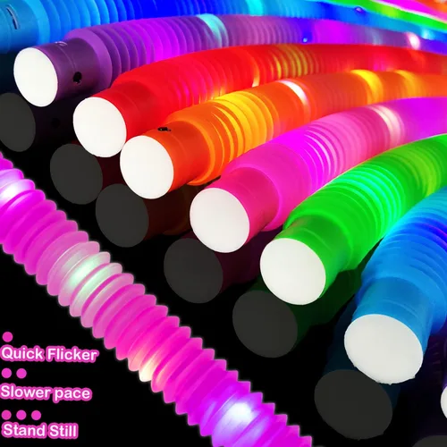 Miniatura 4 de 24 piezas de suministros de fiesta iluminados para niños 4-8-12, 4 de julio, pulseras de palo brillante a granel accesorios de decoración para niños