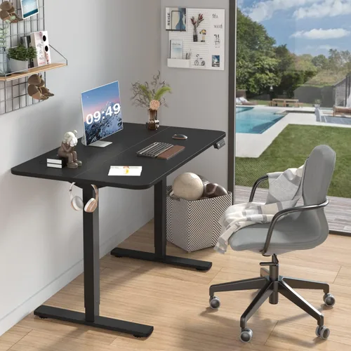Miniatura 2 de Furmax - Escritorio eléctrico de altura ajustable de pie grande de 48 x 24 pulgadas, escritorio de pie para oficina en casa, alturas prestablecidas