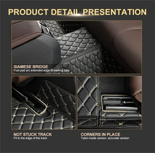 Miniatura 2 de Personaliza las alfombrillas de cuero de lujo de protección para todo tipo de clima para automóviles, SUV y camiones según el modelo automotriz