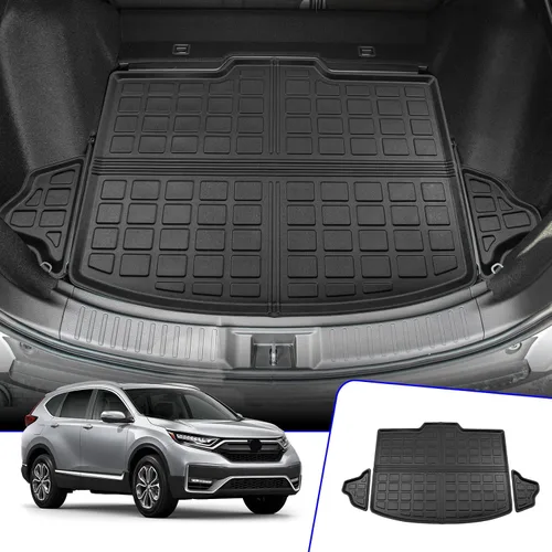 Miniatura 13 de Rongtaod Tapete de carga compatible con Honda CRV 2017-2022, forro de carga para maletero, revestimiento de maletero de elastómero termoplástico