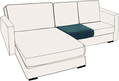 Miniatura 30 de UNBBRRL Fundas de cojín de asiento para sofá, elásticas, funda de cojín individual para sofá, fundas de cojín para sofá, fundas de héroe protegen