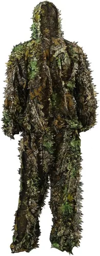 Miniatura 11 de Zicac Outdoor – Traje de camuflaje Ghillie 3D con hojas para caza al aire libre – Ropa de camuflaje para la jungla y bosque