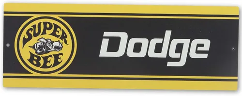 Miniatura 8 de Dodge Super Bee - Letrero redondo de metal en relieve, letrero vintage de Dodge para garaje o cueva de hombre Azul/negro