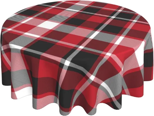 Miniatura 17 de 4th of July Tablecloth Square 60x60 Inch,Red White Buffalo Plaid Check Blue Patriotic Stars Table Cloth,Stain Resistance Polyester Independence Day