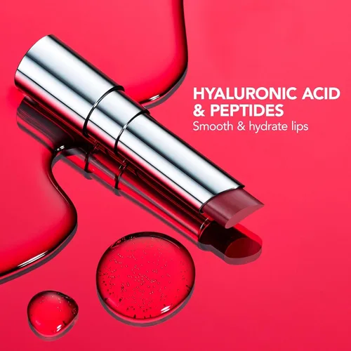 Miniatura 5 de Buxom Lápiz labial satinado completo, formulado con ácido hialurónico y cera de girasol, lápiz labial cremoso hidratante, acabado satinado, ligero