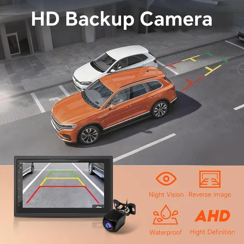 Miniatura 5 de Haudio Estéreo de coche de doble DIN, pantalla táctil HD de 7 pulgadas con Apple Carplay inalámbrico y Android Auto, Mirror Link, Bluetooth 5.4