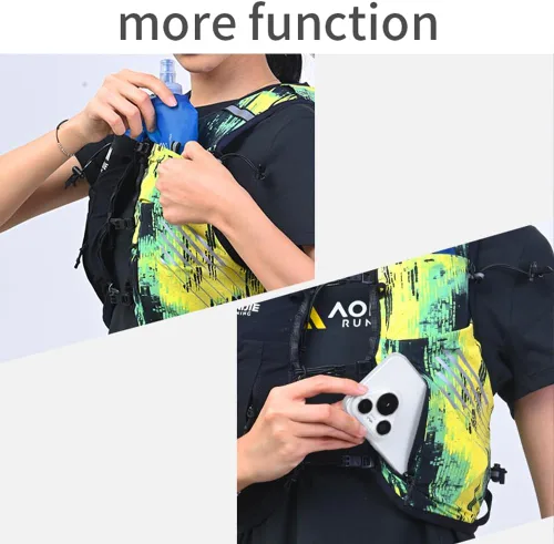 Miniatura 6 de YOUGLE Chaleco de hidratación para correr, mochila ligera de hidratación para hombres de 10 litros para carreras de maratón de trail running