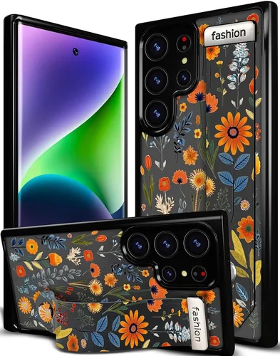 Miniatura 139 de Compatible para Samsung Galaxy S23 Funda Bonita con Correa Soporte Dedo Kickstand, Fundas de Silicona Geniales de Diseñador Funda Cover - Mariposa