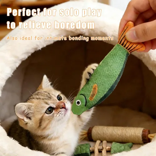 Miniatura 8 de Tensho Purrident Cat Chew Toys 3PCS - Natural Fishbone Catnip Chew Toys and Saury Fish & Silvervine Stick, Dental Chews for Kittens and Cats