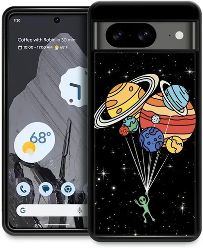Miniatura 22 de Funda compatible con Google Pixel 4A 5G, sistema solar de globo alienígena, diseño de patrón increíble, a prueba de golpes, antiarañazos, carcasa