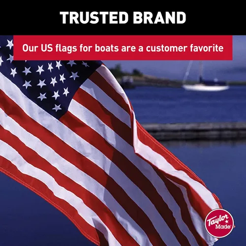 Miniatura 5 de Bandera de los Estados Unidos para barco bordada, de Taylor Made Products, con 50 estrellas