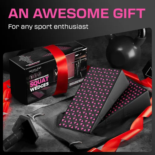 Miniatura 8 de Par de Bloques en Cuña para Sentadillas Flexelent - Bloque en Cuña para Sentadillas con Talón Elevado para Sentadillas Más Profundas, Levantamiento