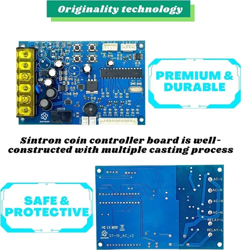 Miniatura 6 de Sintron ST-002 110V Caja de alimentación de control de temporizador de monedas para máquina expendedora de dispositivos electrónicos, máquinas