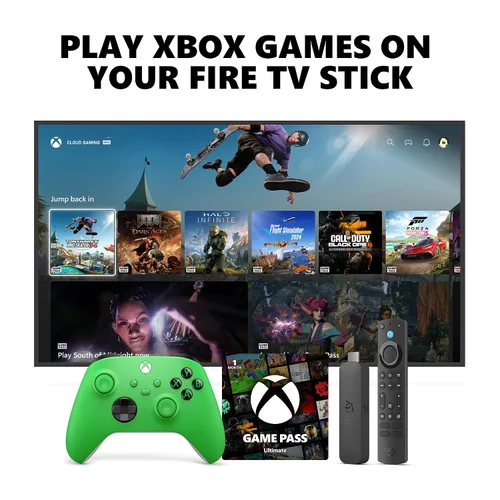 Miniatura 9 de Xbox Wireless Controller (2025) Carbon Black + Fire TV Stick 4K Game Pass Ultimate 1 Month - Gaming Bundle, Windows, Mobile & Smart TVs