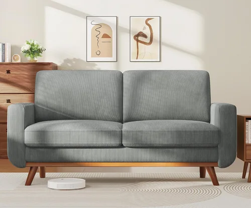 Miniatura 71 de Vesgantti Sofá modular en forma de U de 119 pulgadas, sofá modular de pana con asiento profundo y soporte de resortes, sofá convertible con 2 Beige