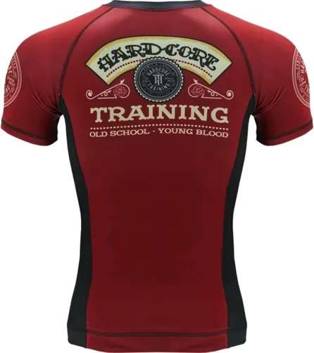 Miniatura 2 de Hardcore Training Guardia de erupción de compresión para hombre, manga corta, MMA, Jiu Jitsu No-Gi, apretada, BJJ Grappling, capa base de combate