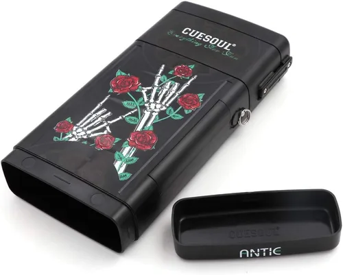 Miniatura 4 de CUESOUL ANTIE - Estuche rígido para dardos, contiene 6 dardos de punta de acero/punta suave y puntas adicionales, ejes y vuelos, uso duradero Negro