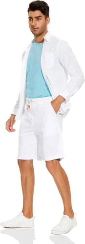 Miniatura 5 de Boisouey - Pantalones cortos de verano para hombre de lino estilo informal