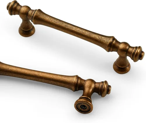 Miniatura 21 de Asidrama 1 paquete de 3 pulgadas (2.992 in) de latón cepillado, tiradores dorados para gabinete de cocina, accesorios para gabinetes de cocina