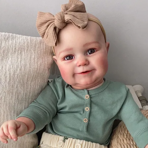 Miniatura 5 de Anano Muñecas realistas de bebé recién nacido de silicona de 20 pulgadas, muñecas de bebé recién nacidas realistas que se ven reales, muñeca de bebé