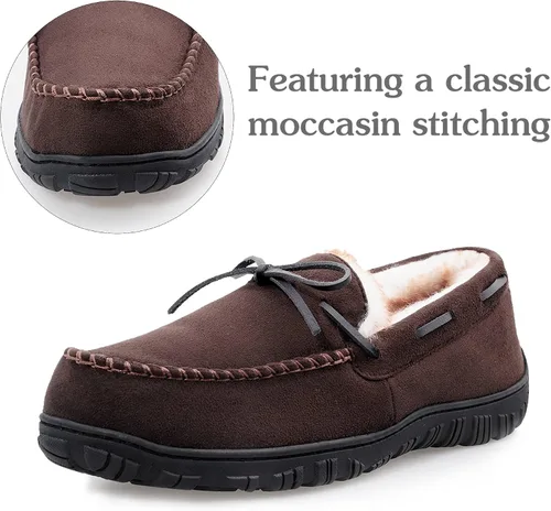 Miniatura 2 de shoeslocker Pantuflas para hombre cálidas y cómodas de felpa