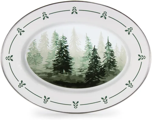 Miniatura 15 de Golden Rabbit Enamelware Oval Platter, 12 x 16in, Aegean Sevilla