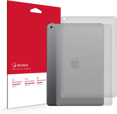 skoko 2 unids en 1 juego iPad trasero mate transparente película protectora piel compatible con iPad 10.2 7/8/9 ª generación, TPU, ultra delgado