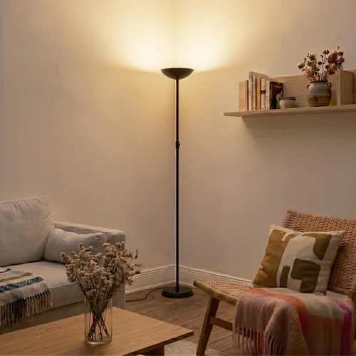 Miniatura 3 de Brightech SkyLite - Lámpara de pie LED, lámpara de pie súper brillante para salas de estar y oficinas, lámpara de antorcha alta regulable de 3 vías