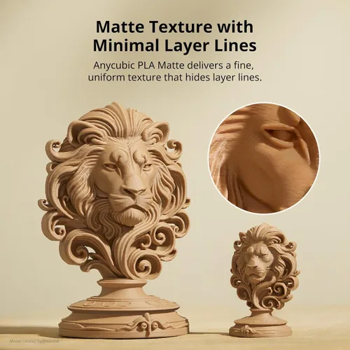 Miniatura 2 de ANYCUBIC Filamento PLA mate de 0.069 pulgadas, filamento PLA de impresión 3D de 0.069 pulgadas, precisión dimensional +/- 0.001 pulgadas, carrete