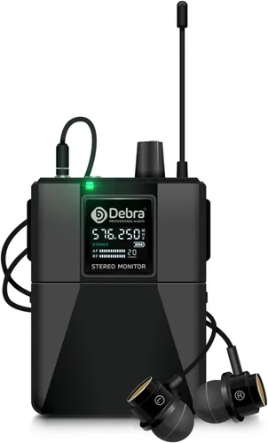 D Debra Pro ST-102 & ST-202 & M-PROI Sistema de monitor in-ear estéreo inalámbrico Sistema de receptor Bodypack, rendimiento con 100 frecuencias