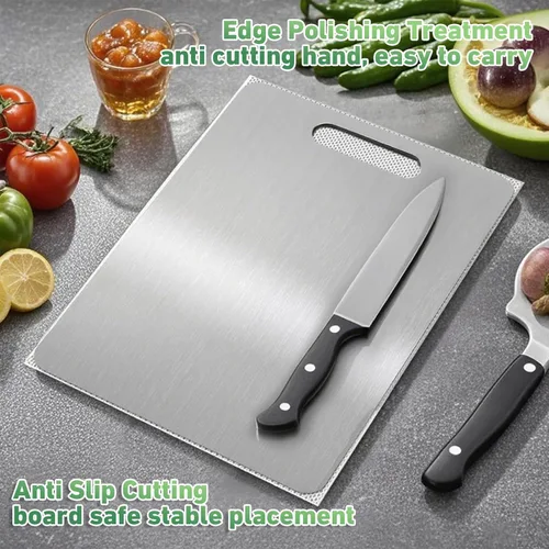 Miniatura 5 de Tabla de corte Katuchef de titanio, 2026 nueva tabla de corte 100% pura de titanio para cocina, tabla de cortar doble cara Titan Cut Pro, apta