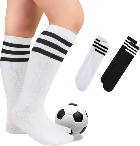 Miniatura 40 de Century Star Calcetines de fútbol de algodón para niños y jóvenes, calcetines de tubo suave, hasta la rodilla, calcetines deportivos largos