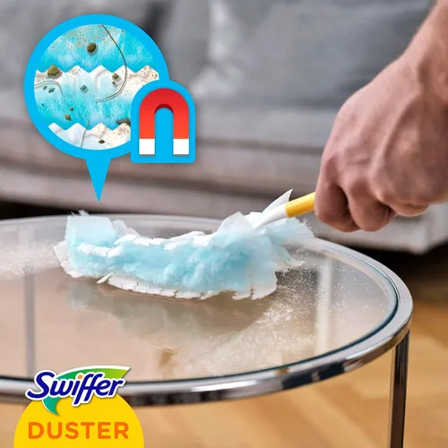 Miniatura 5 de Swiffer - Kit de plumero con mango y plumero de repuesto, 1 unidad