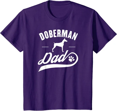 Miniatura 25 de Doberman Dad - Camiseta para amante del dueño del perro, Negro, S