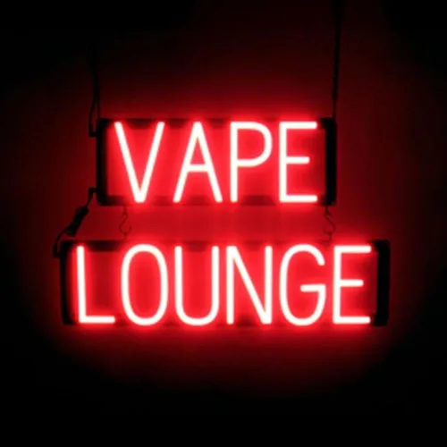 Miniatura 17 de SpellBrite Cartel E-JUICE Señalización de tienda de humo con aspecto de neón, luces LED azules 22.3 x 6.3 pulgadas