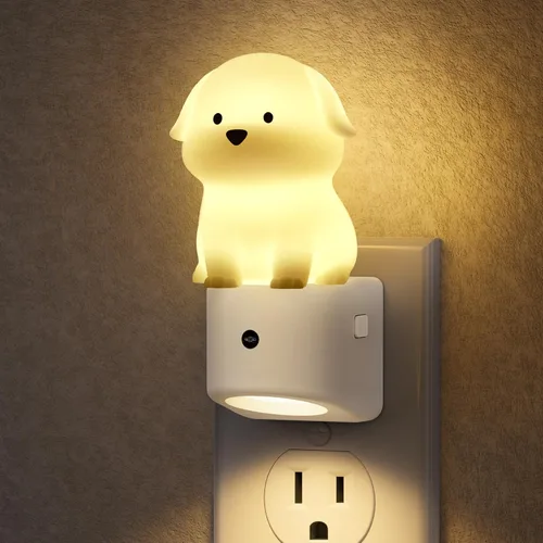 Miniatura 22 de Luces nocturnas de búho enchufables a la pared, bonita luz nocturna para niños, luz nocturna LED de 8 colores con sensor de atardecer a amanecer