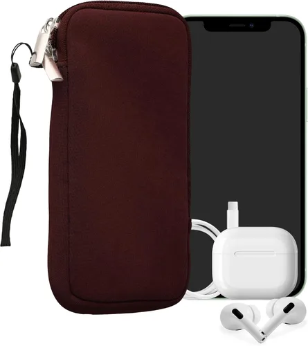 Miniatura 63 de kwmobile Funda universal para teléfono tamaño XS - 3,5/4 pulgadas - Funda de neopreno para teléfono inteligente con cremallera - Funda impermeable