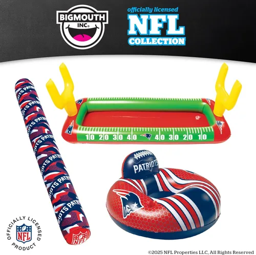 Miniatura 6 de BigMouth 18” Inflatable Pool Football Officially Licensed NFL Fan Gear Merchandise Beach Ball Games for Adults and Teens