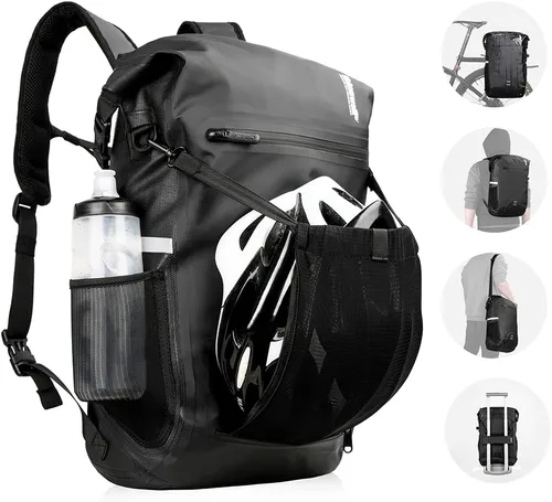 Miniatura 5 de Rhinowalk Bolsa de Bicicleta Impermeable Bolsa de Alforja Convertible - 2 en 1 Bolsa de Sillín para Bicicleta Bolsa de Hombro Bolsa de Alforja