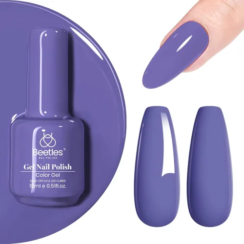 Miniatura 134 de Beetles - Esmalte de uñas de gel marrón – 0.5 onzas líquidas de esmalte de gel marrón oscuro, lámpara LED UV para uñas, regalo de manicura para I